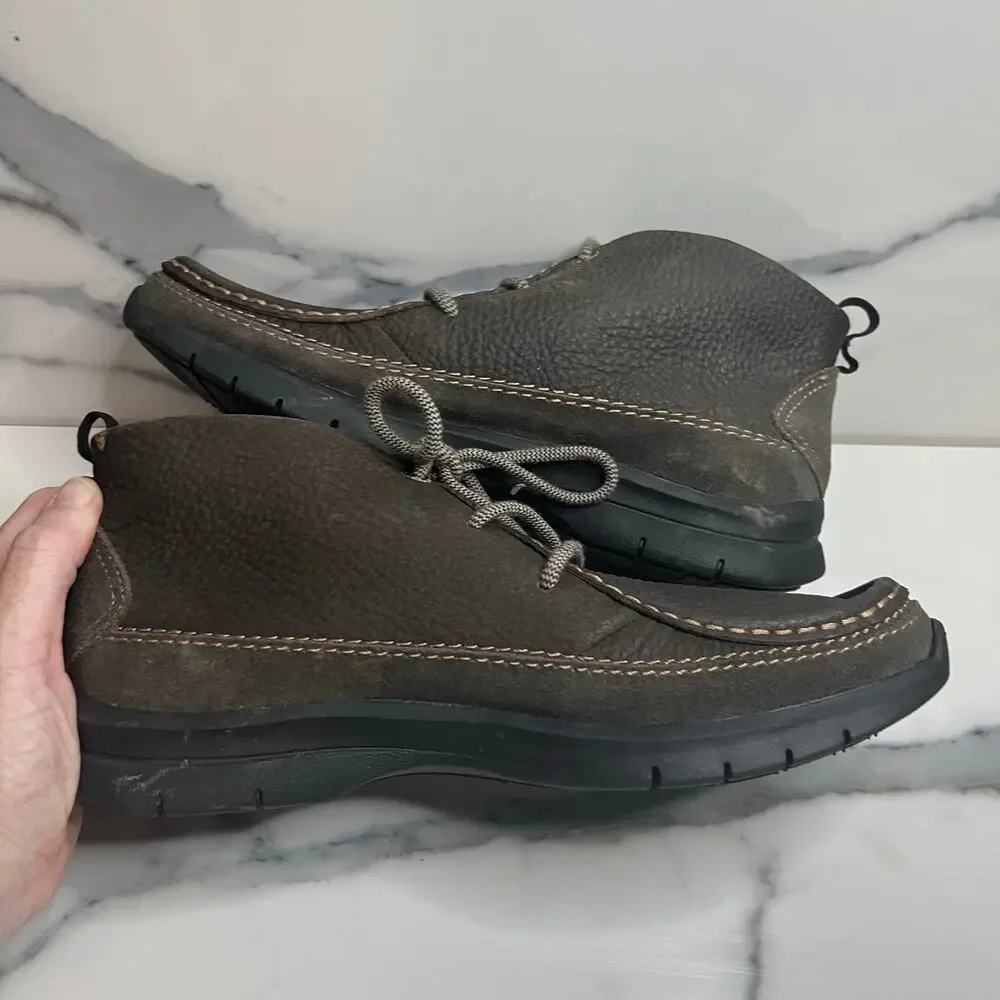Dockers Men's Brown Flexible Flyweight Moc Toe Stitch Chukka Woodson Boots Sz 8